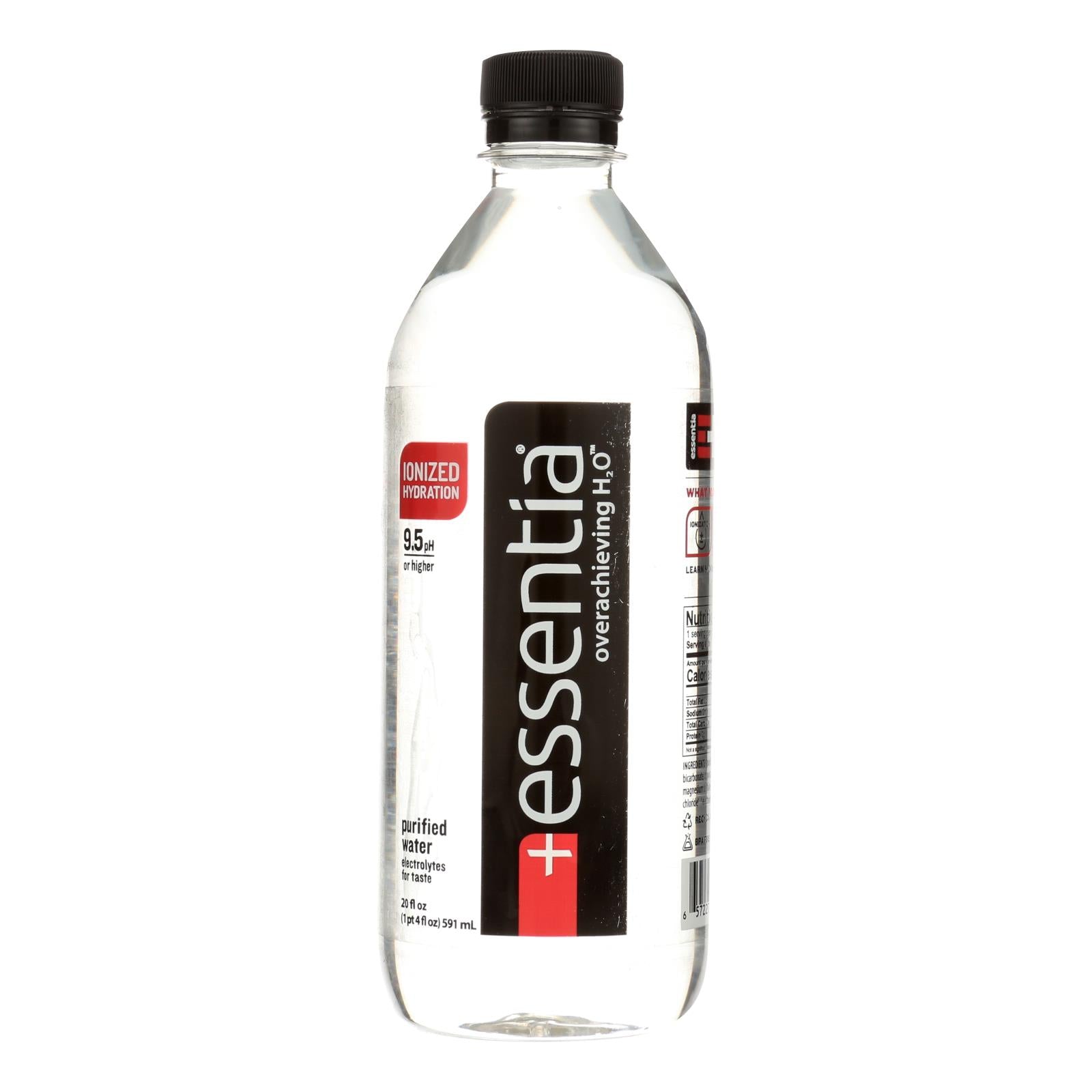 Essentia, Essentia Hydration Perfected Drinking Water - 9.5 ph. - Case of 24 - 20 oz. (Pack of 24)