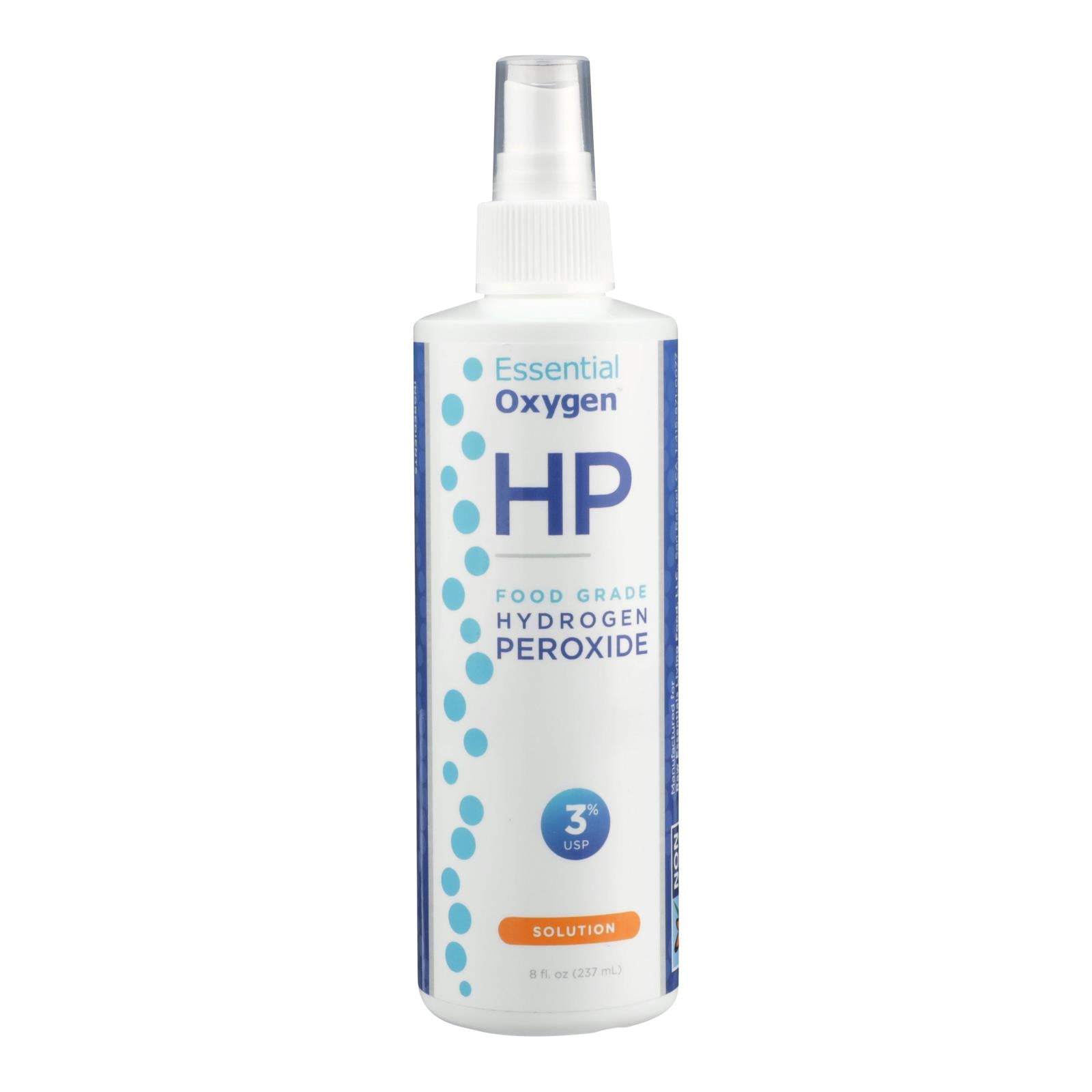 Essential Oxygen, Essential Oxygen Hydrogen Peroxide 3% - Food Grade Spray - 8 oz