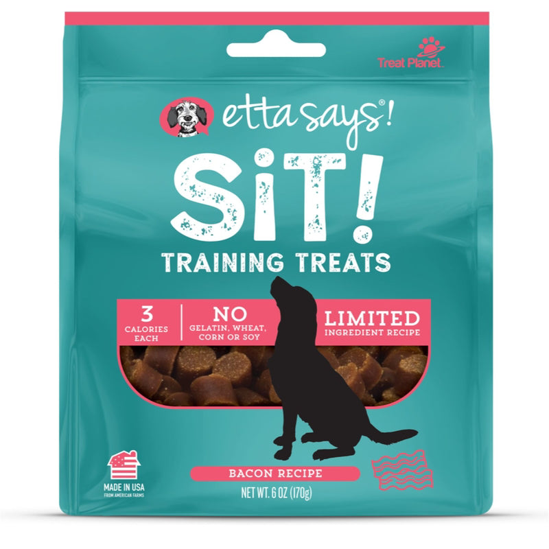 CENTRAL PET, Etta Says! Sit! Bacon Grain Free Training Treats For Dogs 6 oz