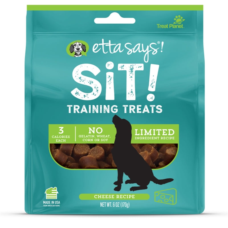 CENTRAL PET, Etta Says! Sit! Cheese Grain Free Training Treats For Dogs 6 oz