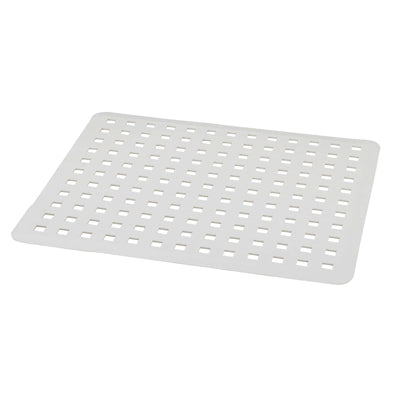 iDesign, Euro Kitchen Sink Mat, White PVC, 11 x 12.5-In.