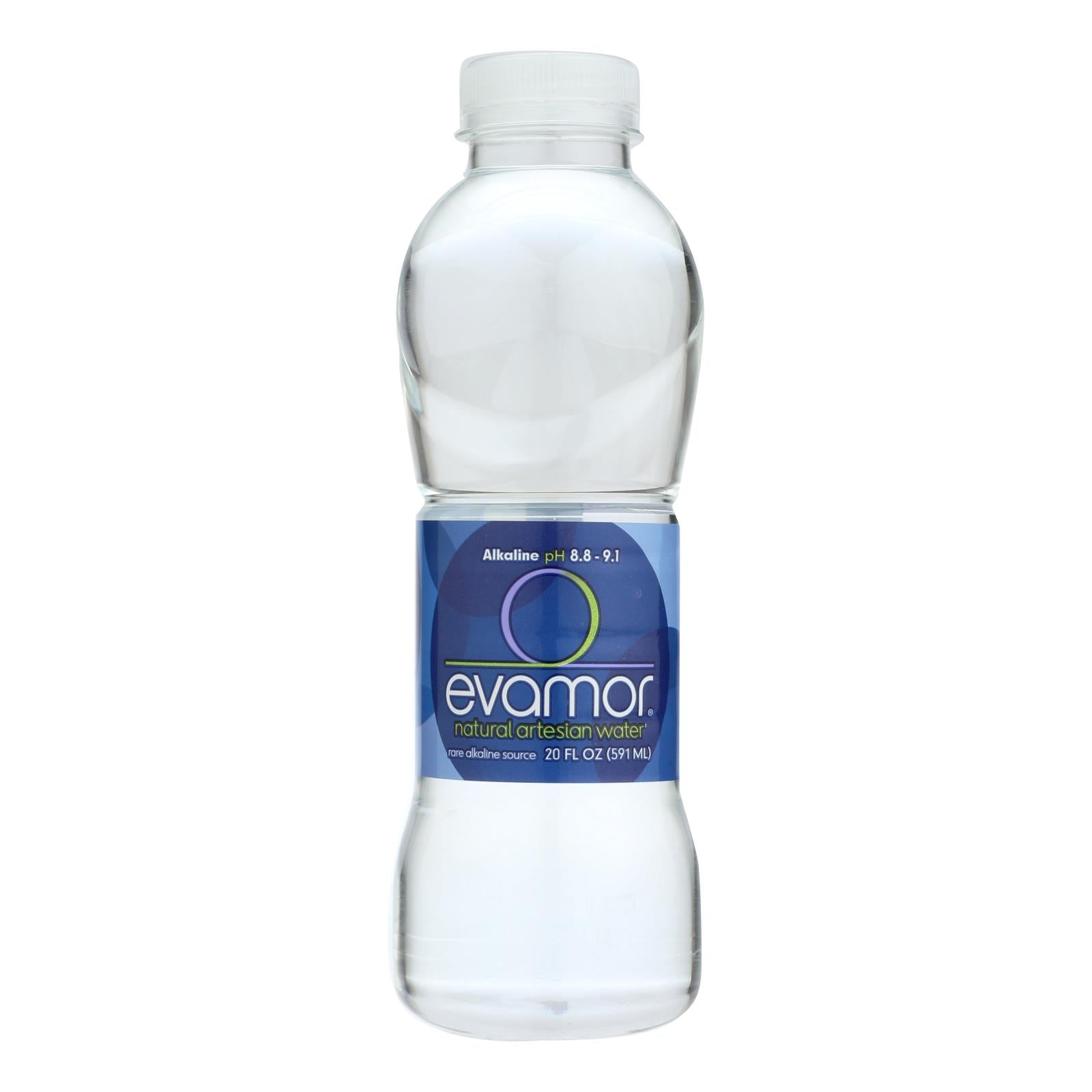 Evamor, Evamor Artesan Spring Water - Evamor Natural - Case of 24 - 20 fl oz. (Pack of 24)