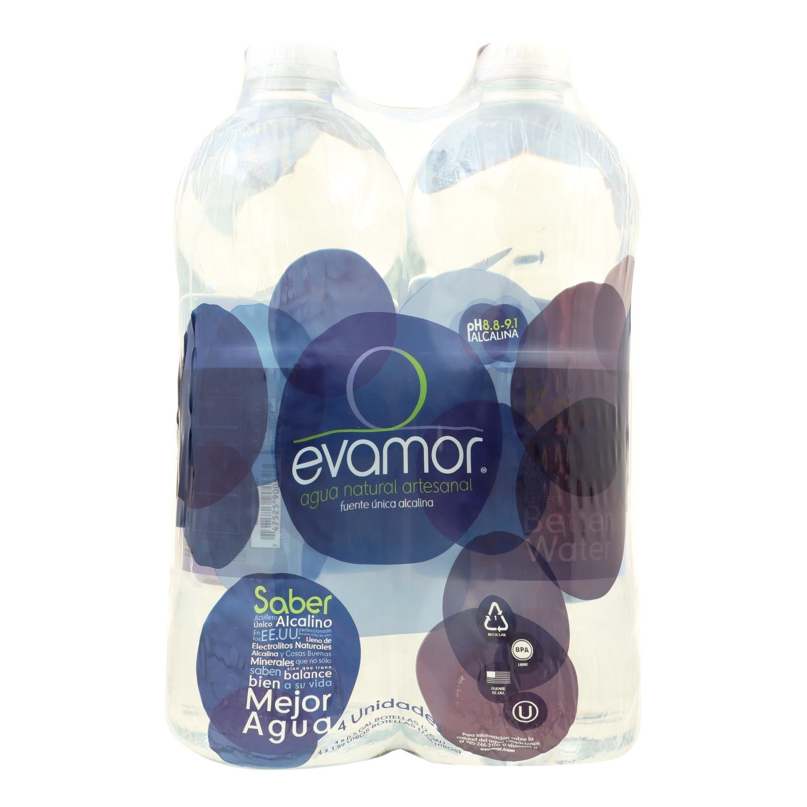 Evamor, Evamor - Spring Water Artesian - Case of 4 - 64 FZ (Pack of 4)