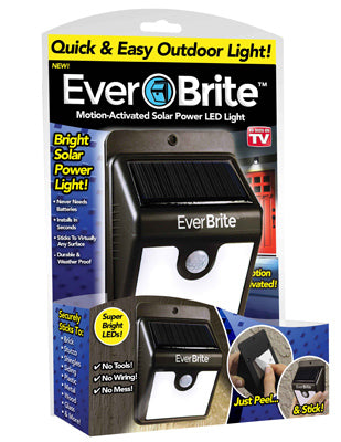 ONTEL PRODUCTS CORP, Ever Brite As Seen on TV Motion-Sensing Solar Powered LED Black Security Light