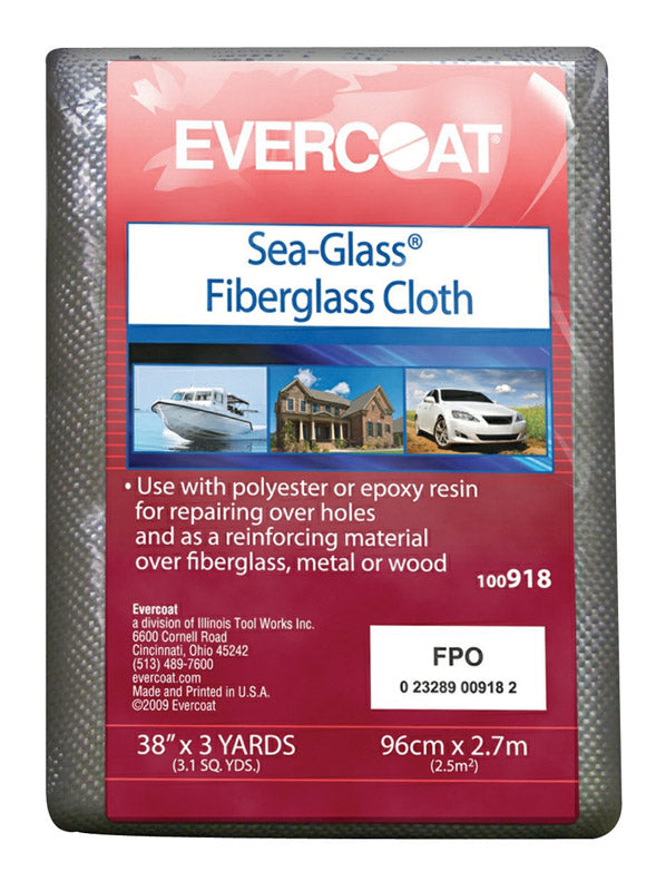 FIBRE GLASS EVERCOAT CO, Evercoat Sea Glass Fiberglass Cloth 3 yd