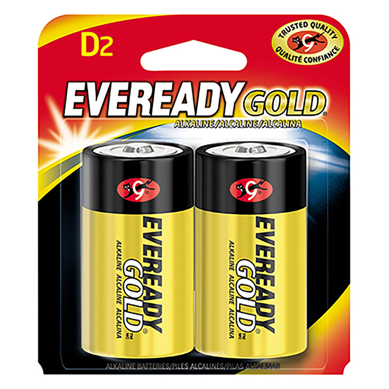 Eveready, Eveready Gold D Alkaline Batteries 2 pk Carded