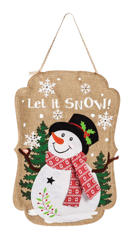 EVERGREEN ENTERPRISES OF VIRGINIA L, Evergreen  Let It Snow Snowman  Hanging Decor