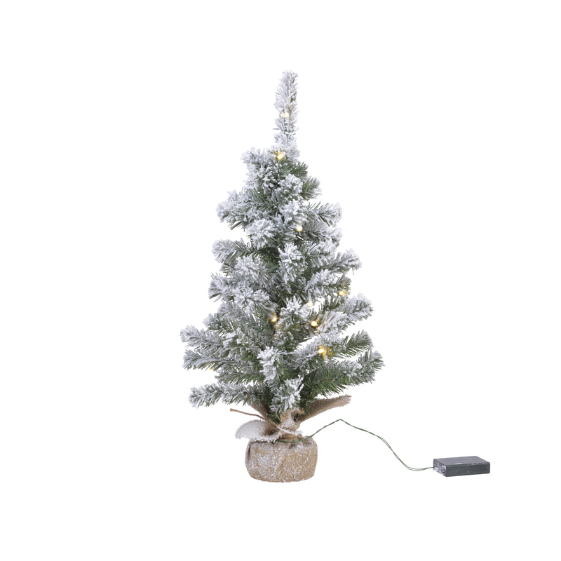 KAEMINGK INTERNATIONAL, Everlands 1-1/2 ft. Full LED 10 ct Flocked Christmas Tree (Pack of 12)