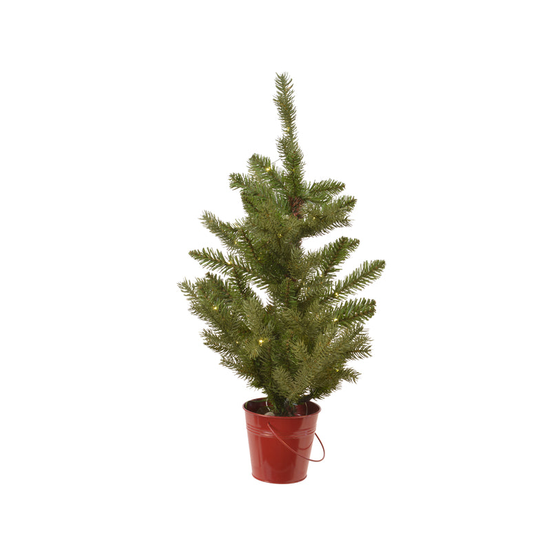 ACE TRADING - ILL 20, Everlands 2 ft. Slim LED 30 lights Fresh cut Christmas Tree (Pack of 6)