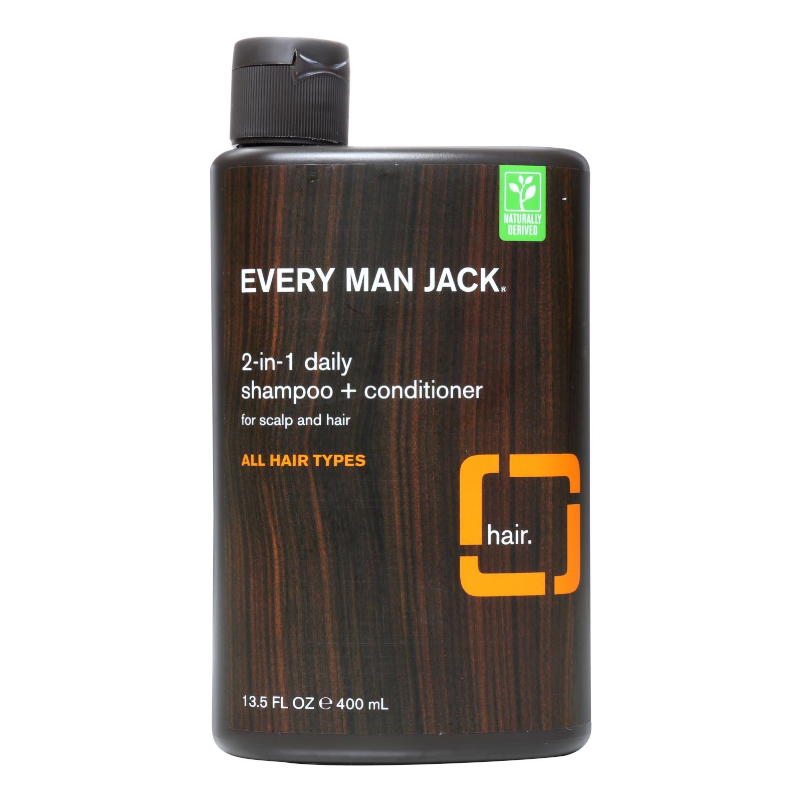 Every Man Jack, Every Man Jack 2 in 1 Shampoo plus Conditioner - Daily - Scalp and Hair - All Hair Types - 13.5 oz