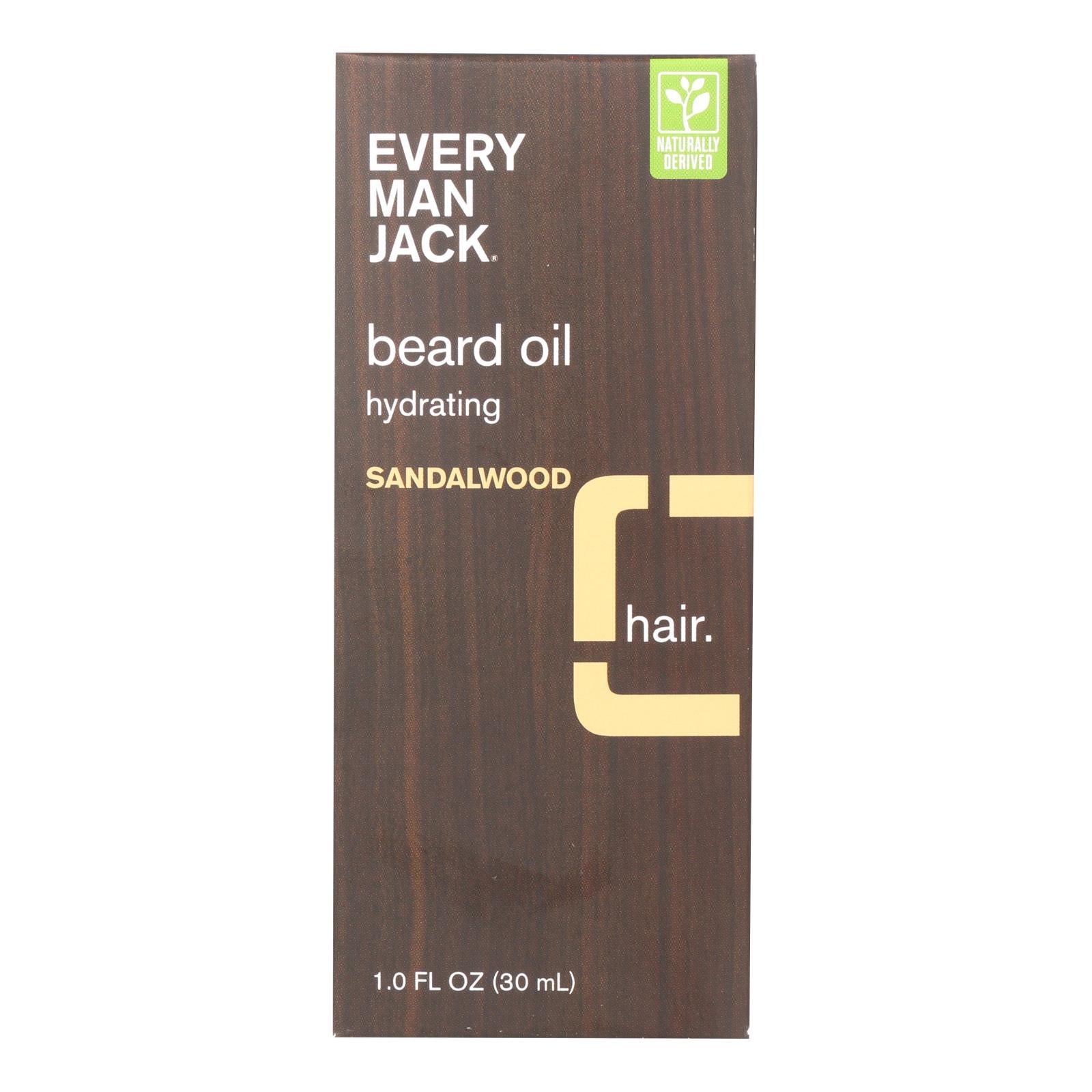 Every Man Jack, Every Man Jack Beard Oil - Sandalwood - 1 oz.