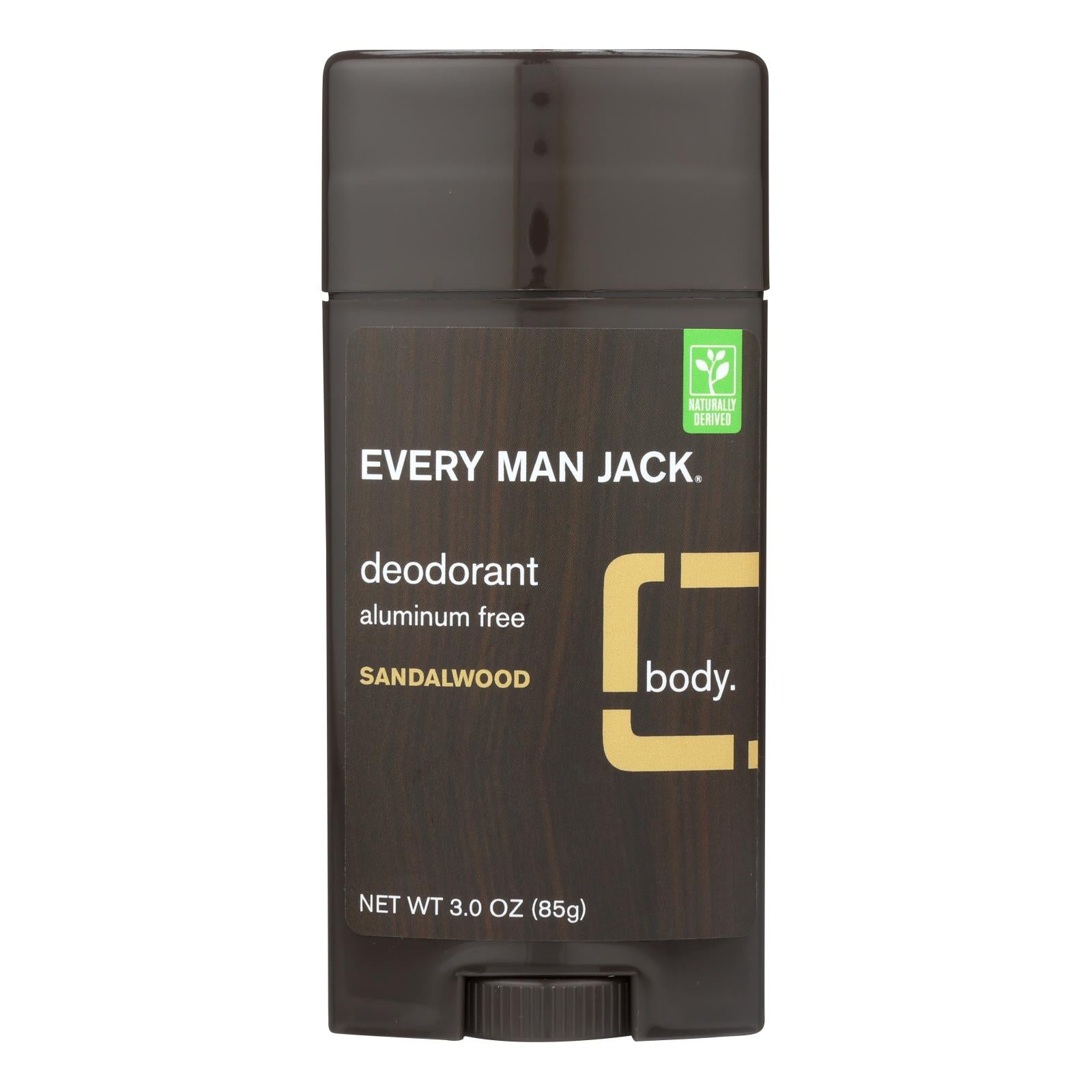 Every Man Jack, Every Man Jack Body Deodorant - Sandalwood - Aluminum Free - 3 oz