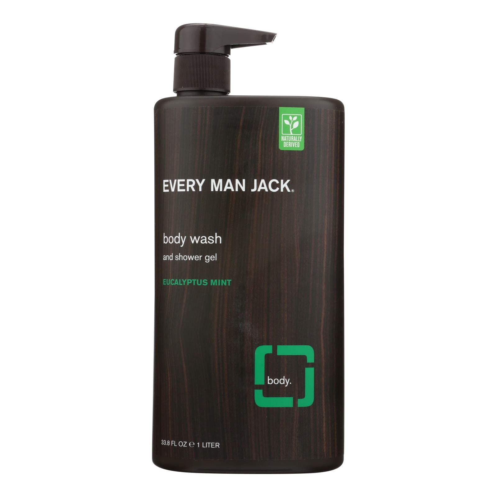 Every Man Jack, Every Man Jack Body Wash Eucalyptus Mint Body Wash - Case of 33.8 - 33.8 fl oz.