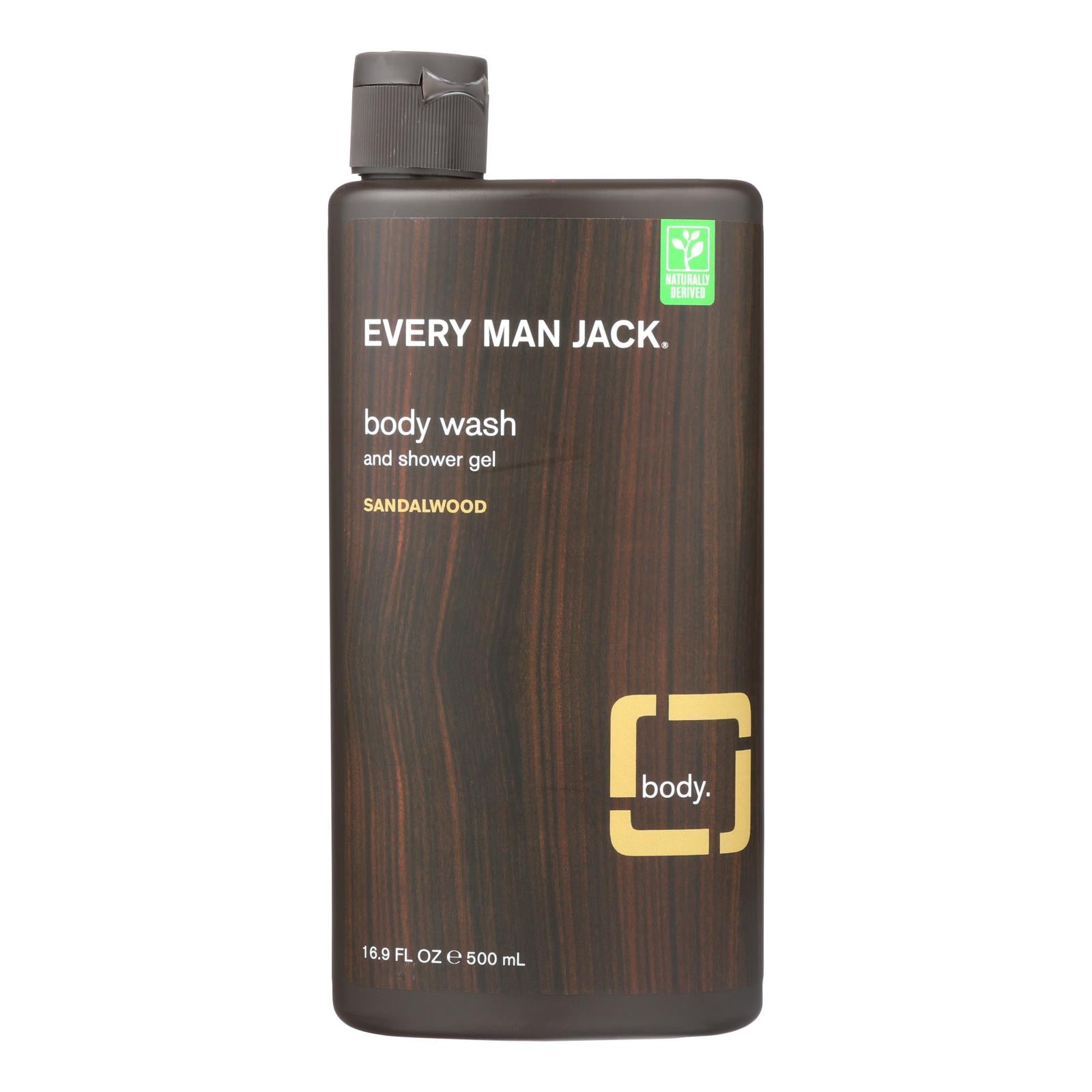 Every Man Jack, Every Man Jack Body Wash Sandalwood - Case of 16.9 - 16.9 fl oz.