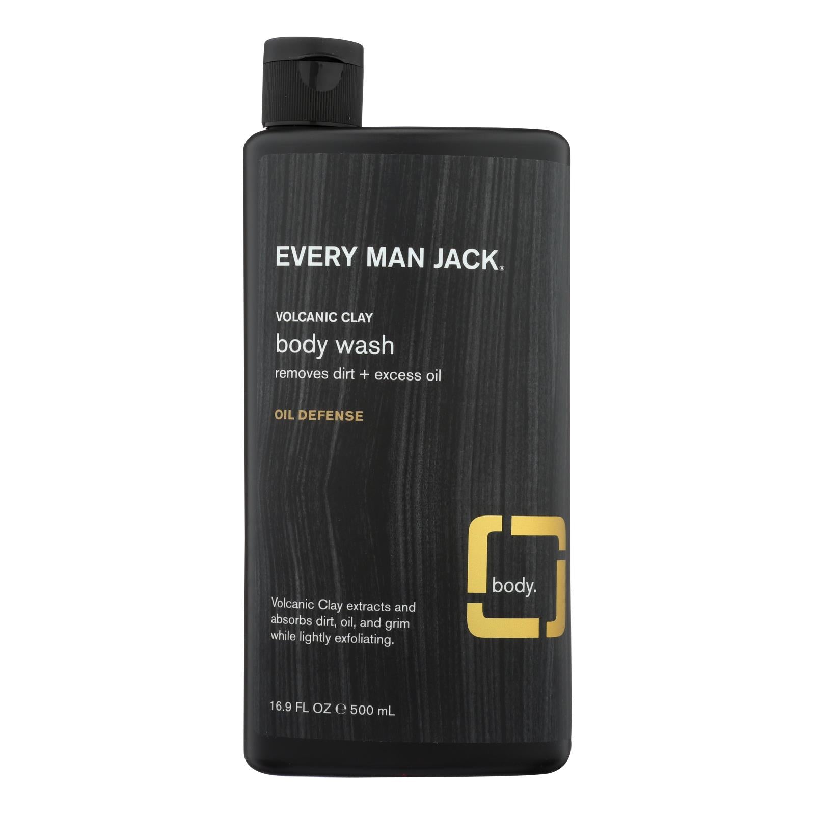 Every Man Jack, Every Man Jack Body Wash Volcanic Clay Body Wash | Oil Defense - Case of 16.9 - 16.9 fl oz.