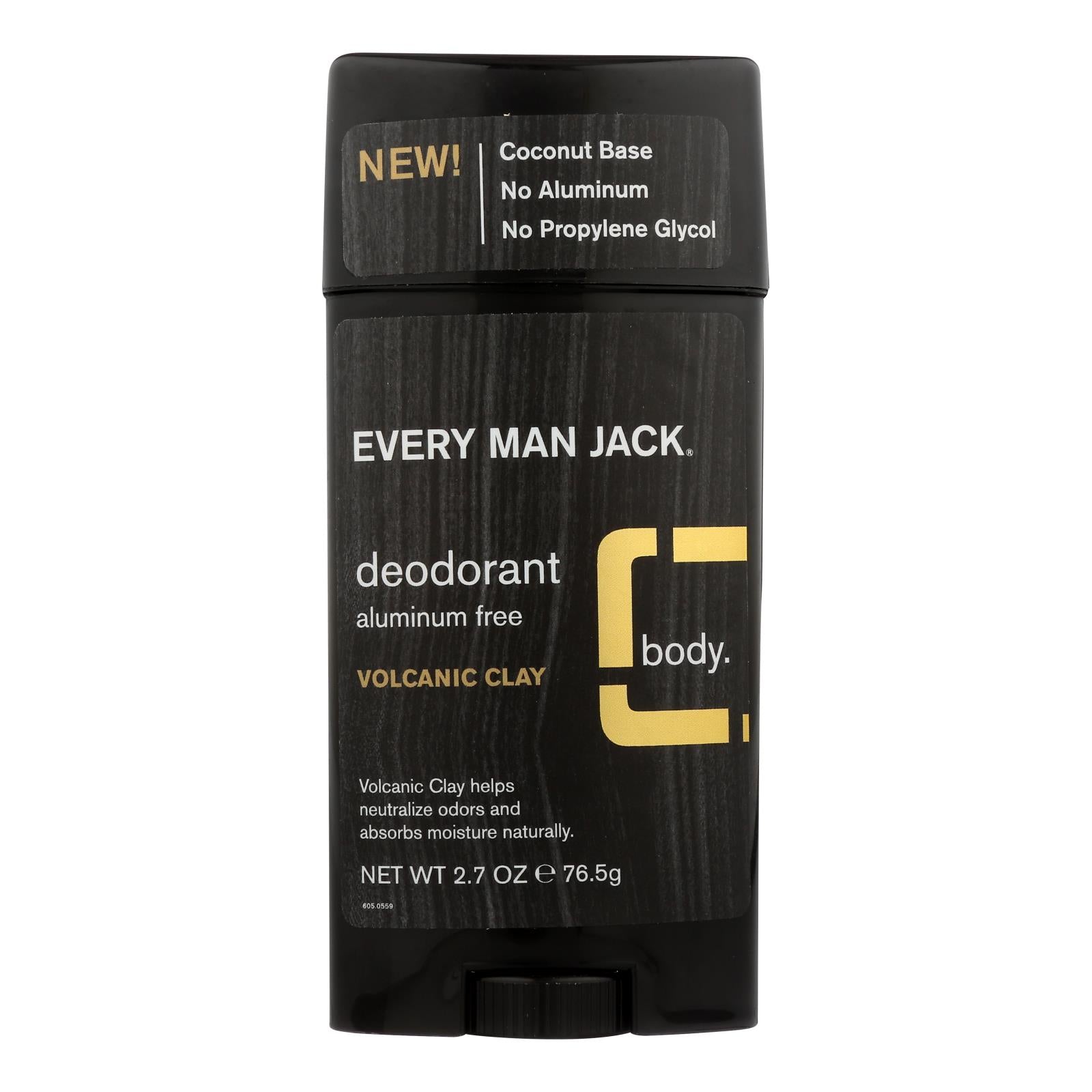 Every Man Jack, Every Man Jack - Deodorant Volcanic Clay - 1 Each - 2.7 OZ