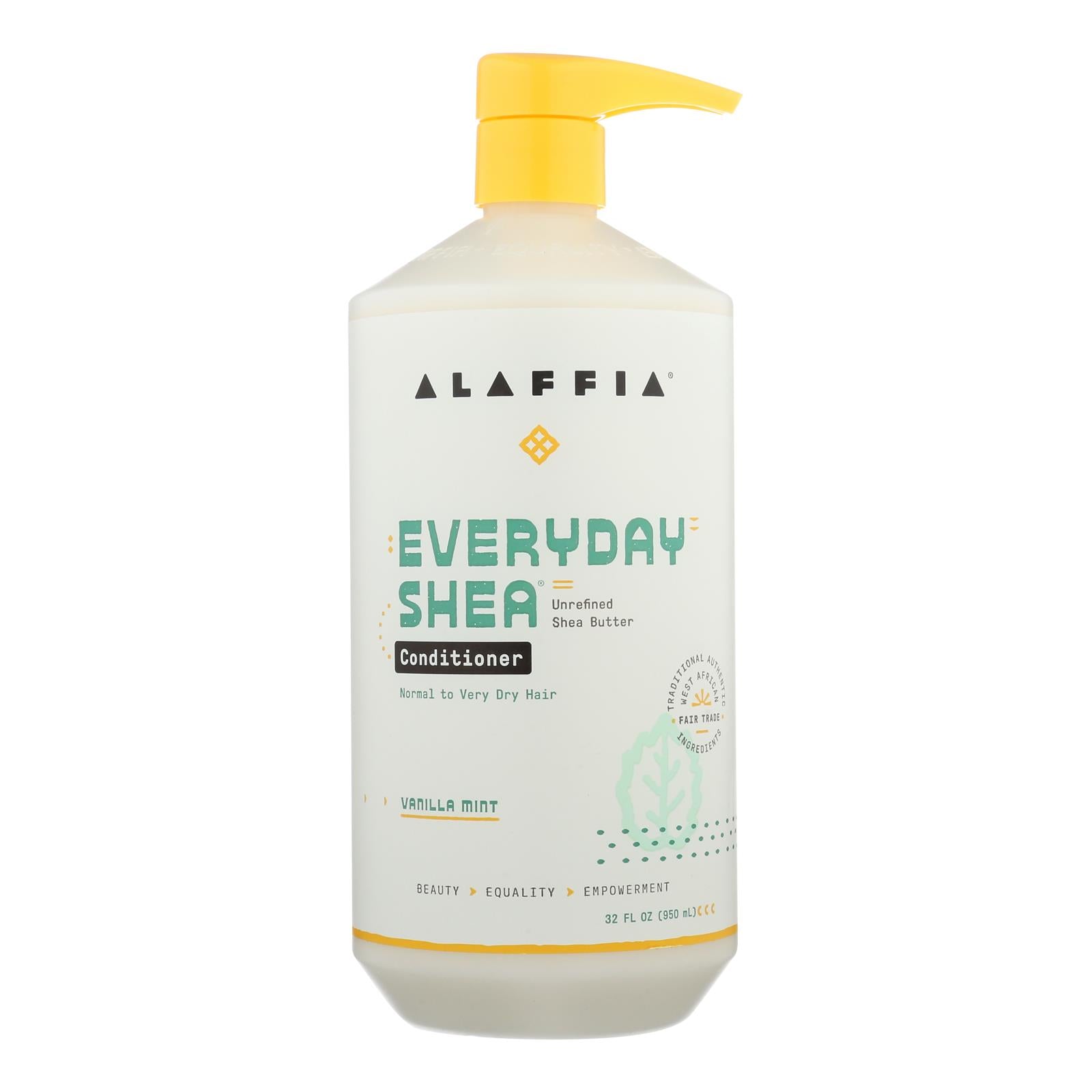 Alaffia, Everyday Shea Moisturizing Vanilla Mint Conditioner  - 1 Each - 32 OZ