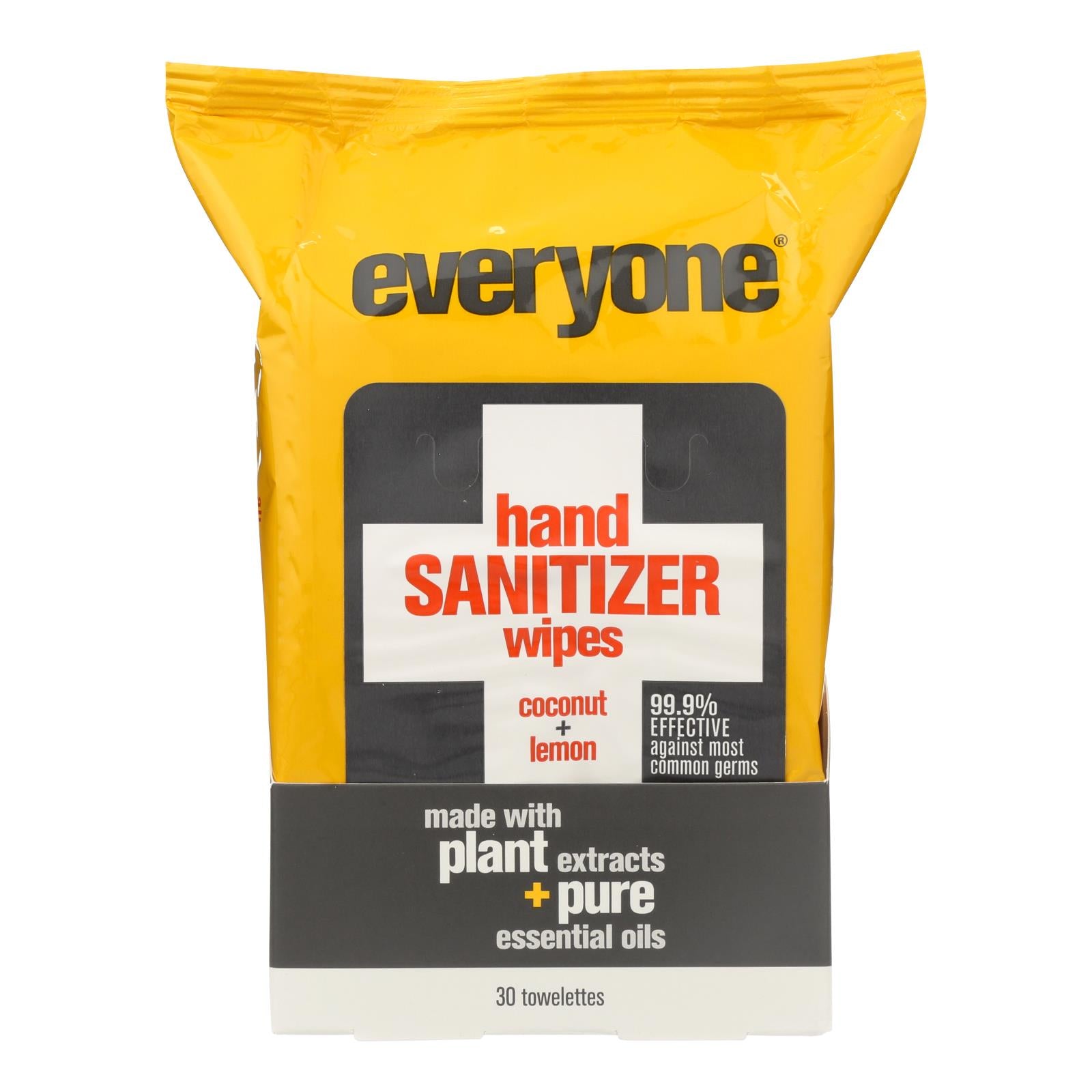 Everyone, Everyone Hand Sanitizer Wipes - Natural - Coconut and Lemon - 30 Count