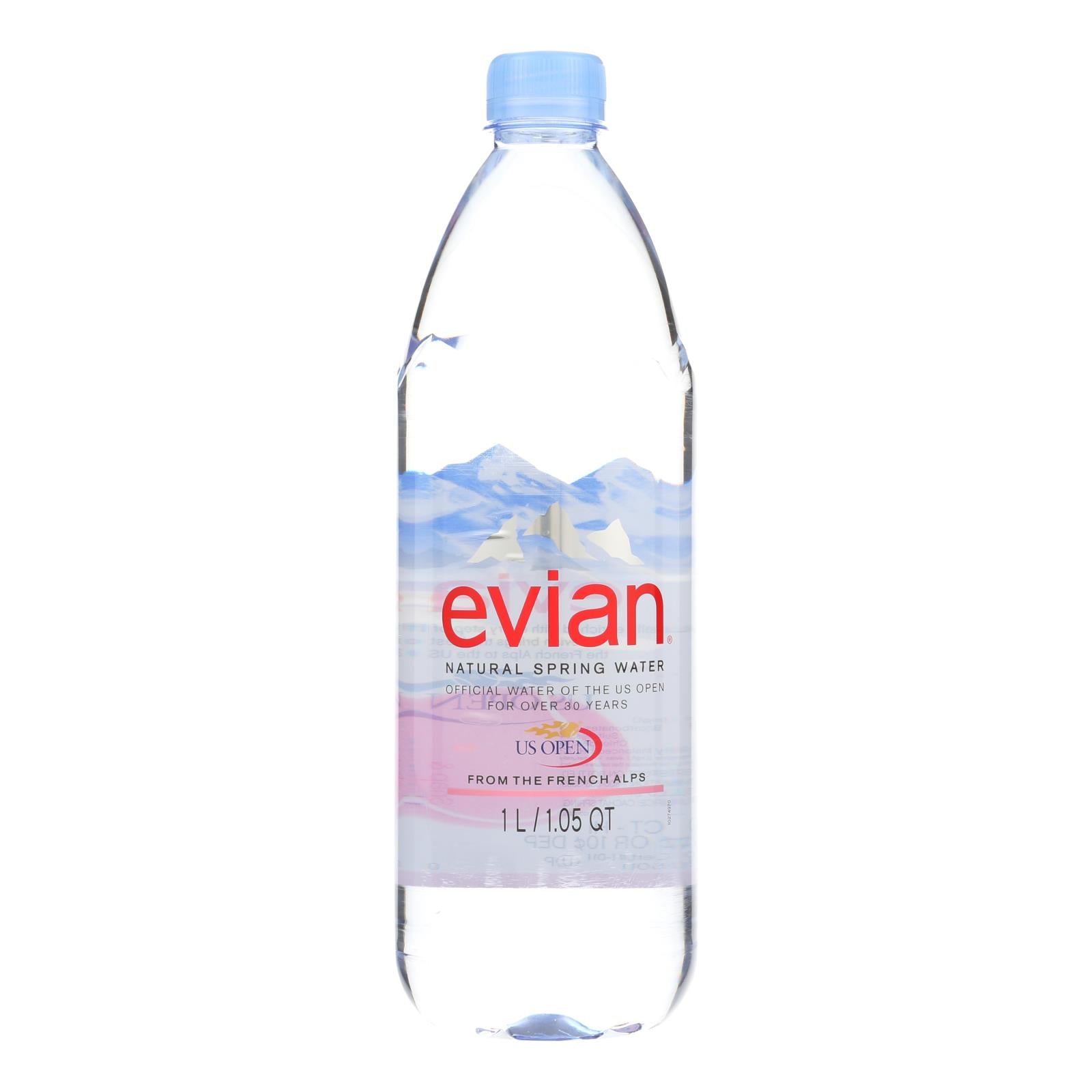 Evians Spring Water, Evians Spring Water Bottled Water - Water - Case of 12 - 33.8 FL oz. (Pack of 12)