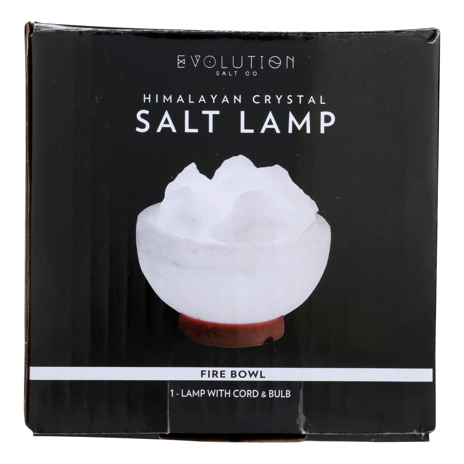 Evolution Salt, Evolution Salt - Salt Lamp Fire Bowl White - 7 LB