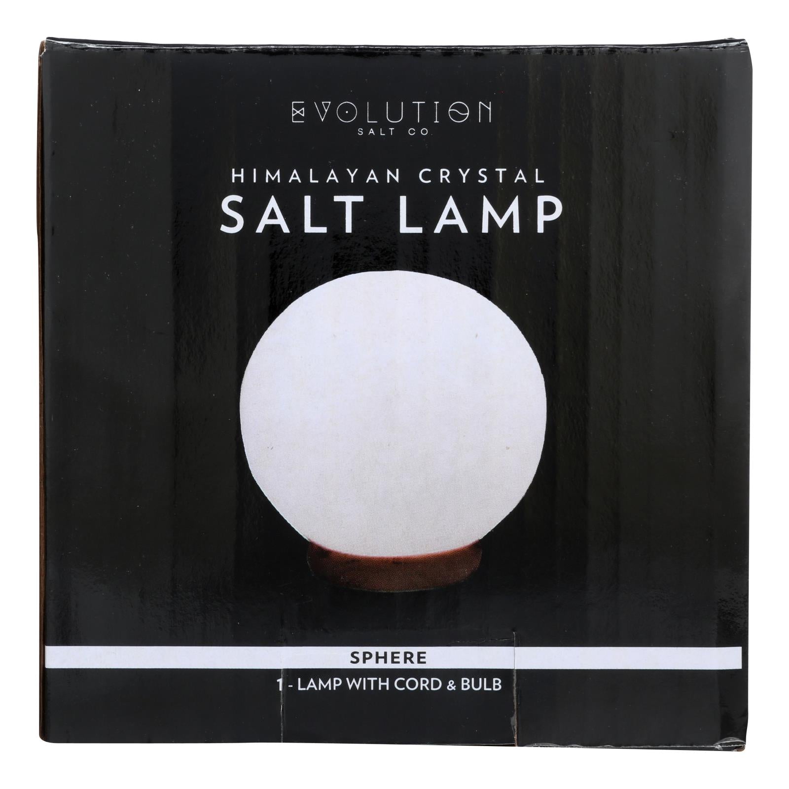 Evolution Salt, Evolution Salt - Salt Lamp Sphere White - 6 LB