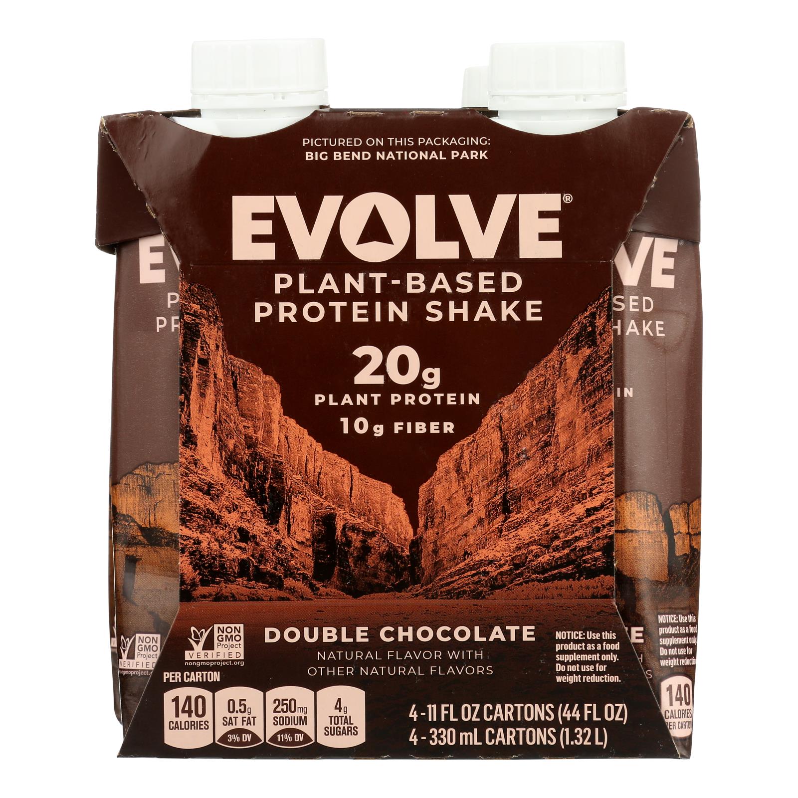 Evolve, Evolve Classic Chocolate Protein Shakes  - Case of 3 - 4/11 OZ (Pack of 3)