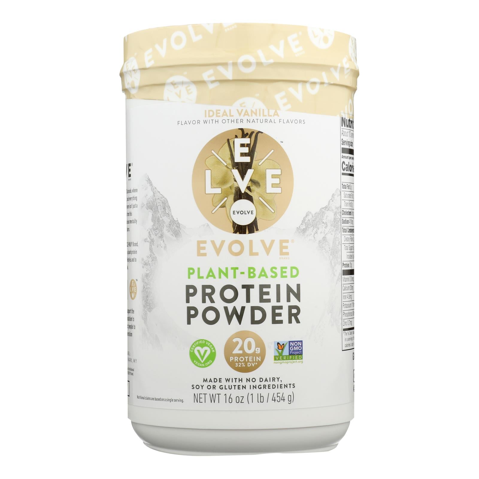 Evolve, Evolve Real Plant-Powered Ideal Vanilla Protein Powder  - 1 Each - 16 OZ