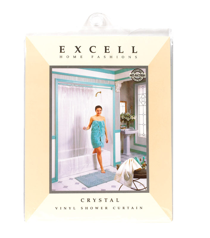 Excell, Excell 1ME-40O-649-960 Crystal Vinyl Shower Curtain