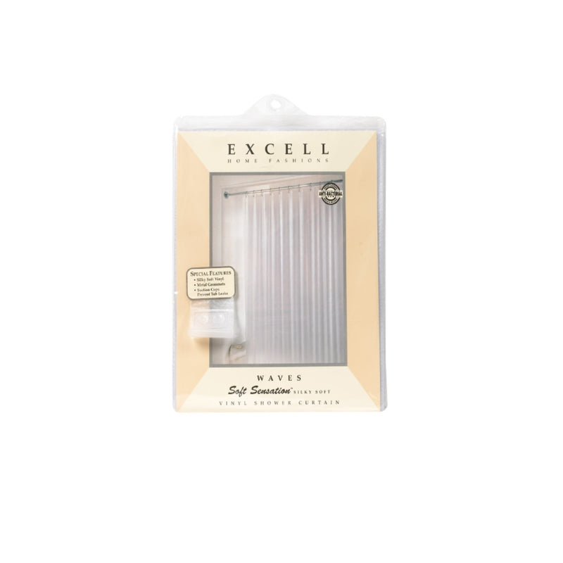 MILBERG FACTORS INC, Excell 70 in.   H X 72 in.   W Frosted Solid Shower Curtain Liner Vinyl