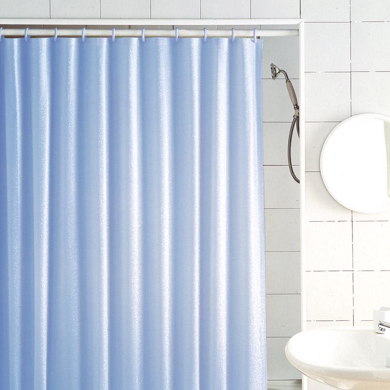 MILBERG FACTORS INC, Excell 70 in. H X 72 in. W Light Blue Glitter Shower Curtain Liner PEVA