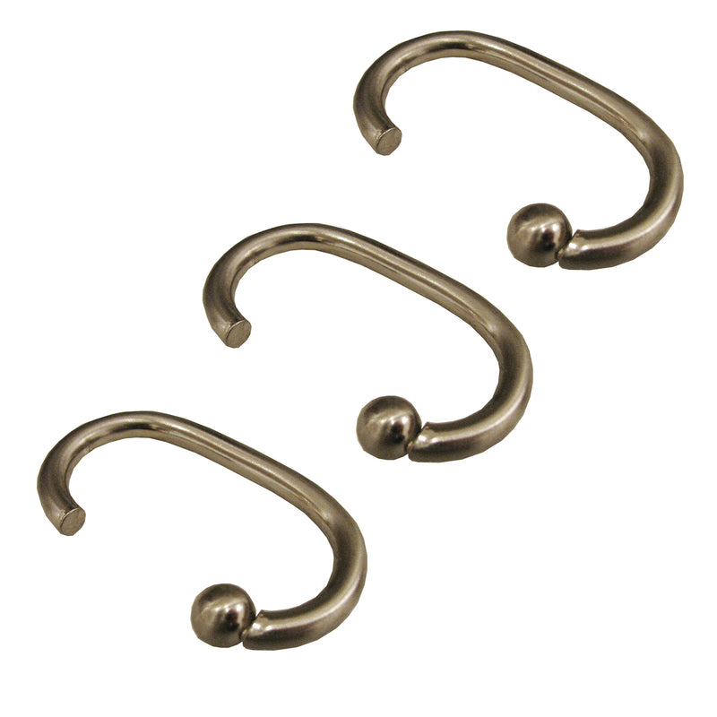 MILBERG FACTORS INC, Excell Brushed Nickel Copper Metal Shower Curtain Rings 12 pk