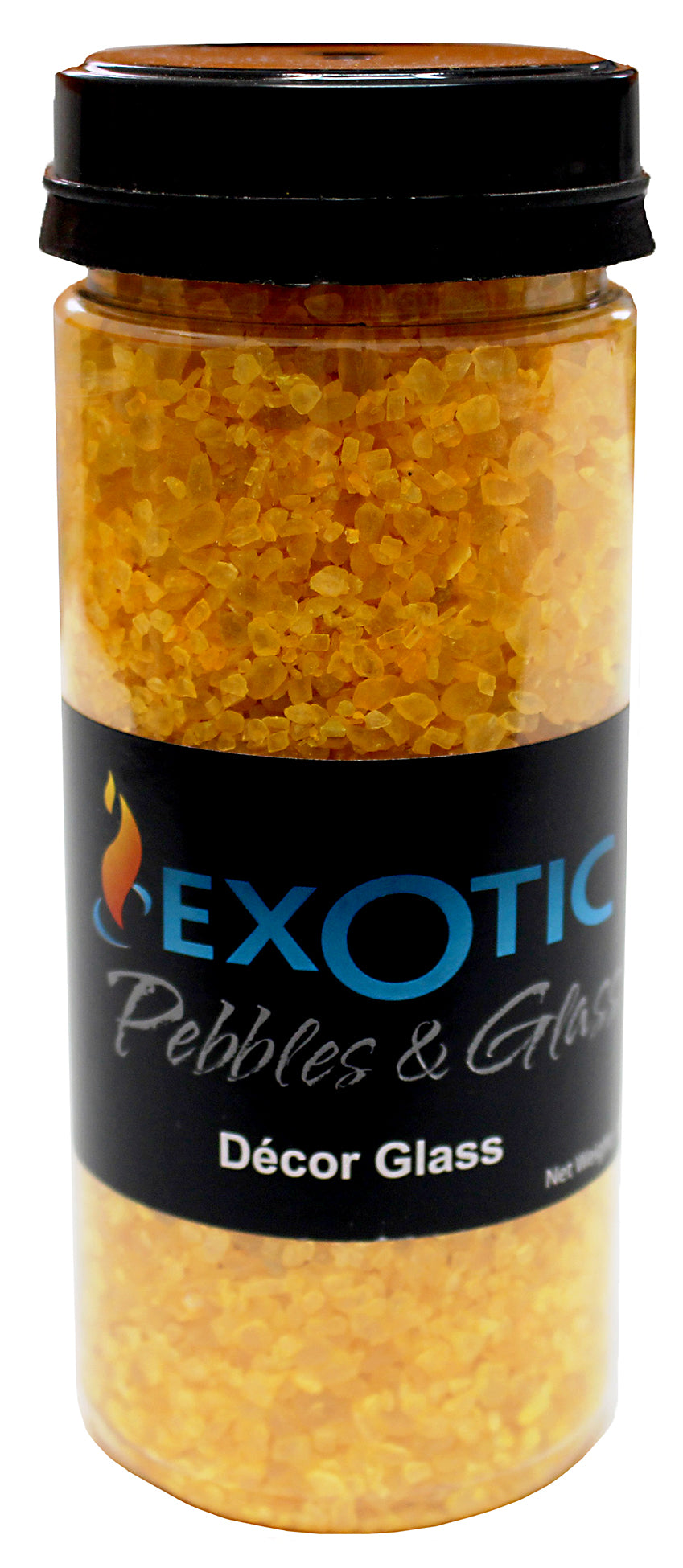 EXOTIC PEBBLES & AGGREGATES INC, Exotic Pebbles & Aggregates EP-E-79-30N 1.54 Lbs 1-4mm Tangerine Decor Glass