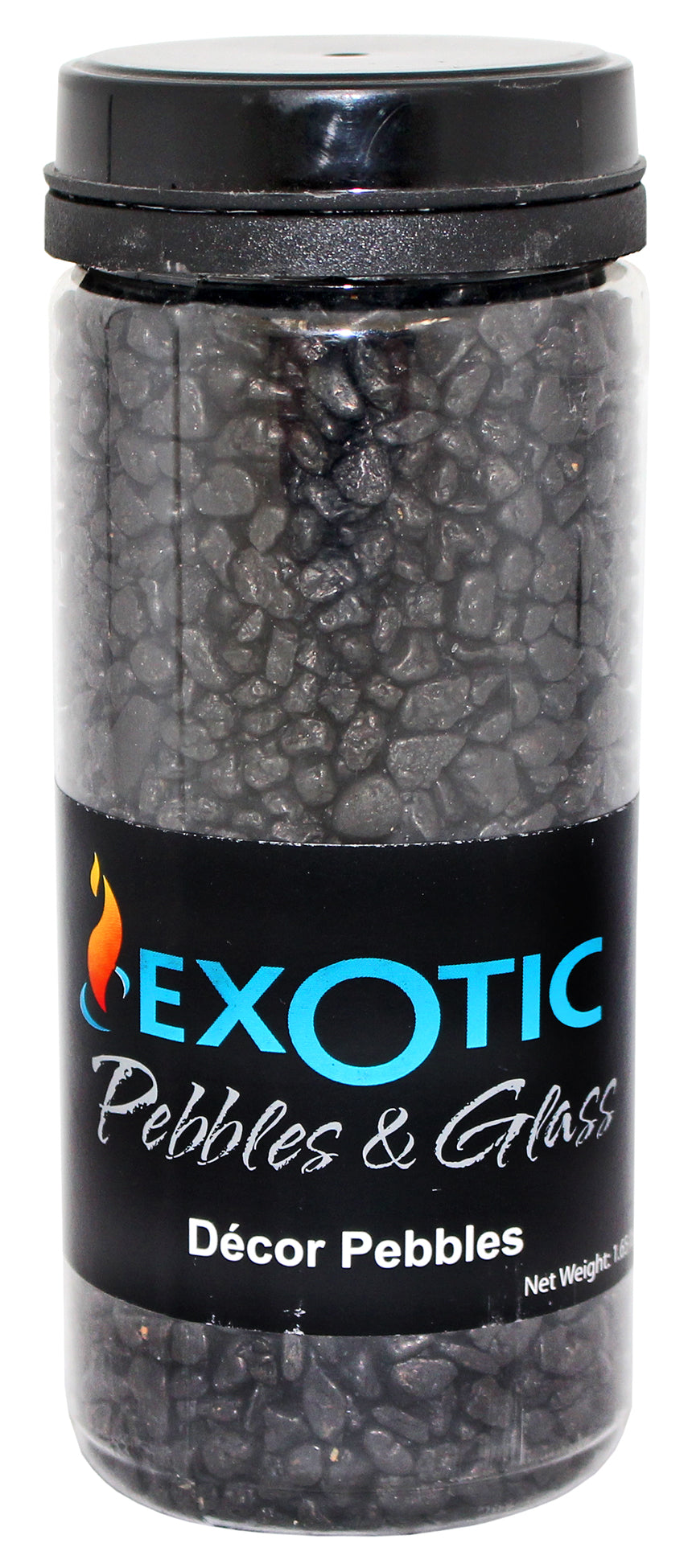 EXOTIC PEBBLES & AGGREGATES INC, Exotic Pebbles & Aggregates EP-H-94-40C 1.65 Lbs 4-6mm Black Decor Pebbles