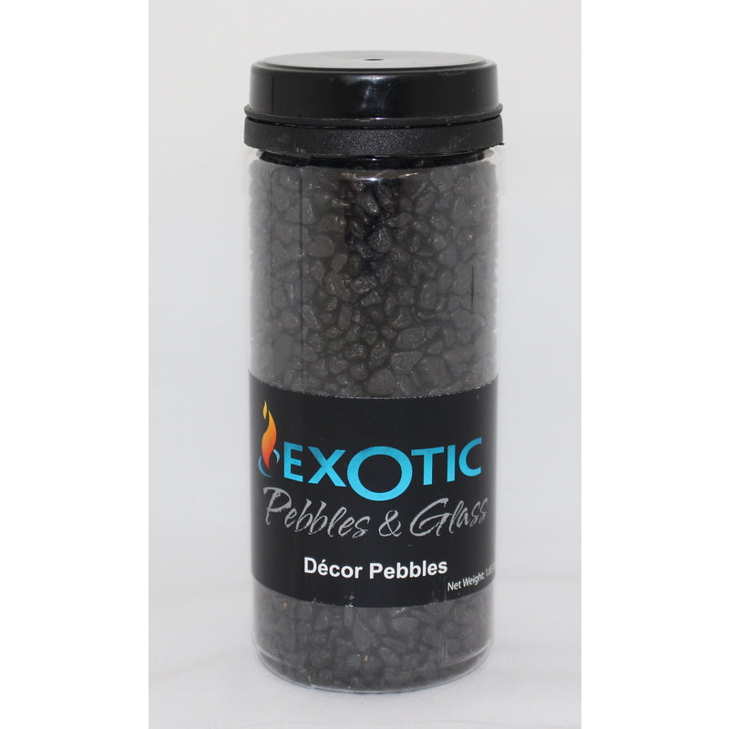 EXOTIC PEBBLES & AGGREGATES INC, Exotic Pebbles & Aggregates EP-H-94-40C 1.65 Lbs 4-6mm Black Decor Pebbles