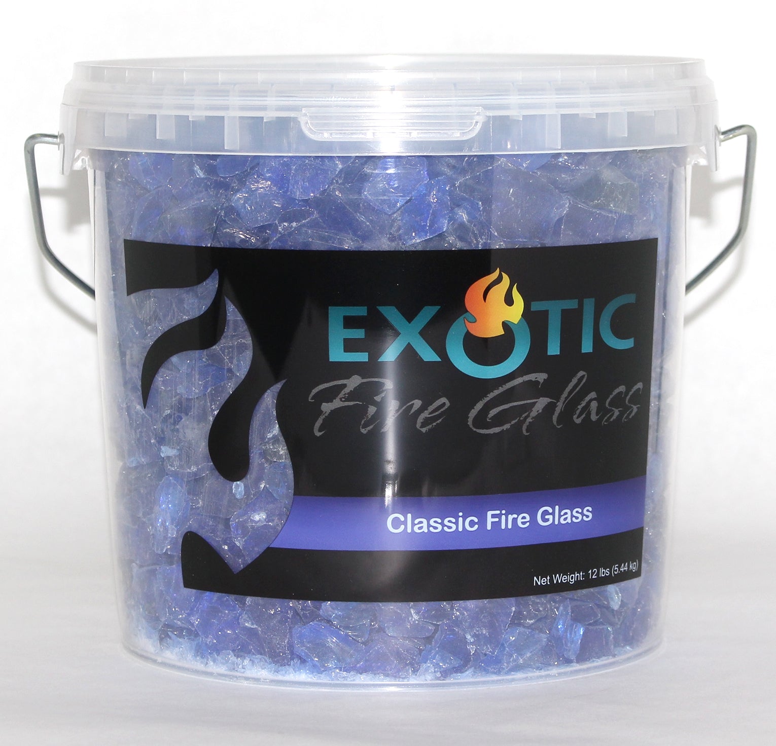 Exotic Pebbles & Aggregates, Exotic Pebbles & Aggregates Efg-C05m Medium 1/2- 3/4 Exotic Classic Fire Glass Ocean Blue (Pack of 2)