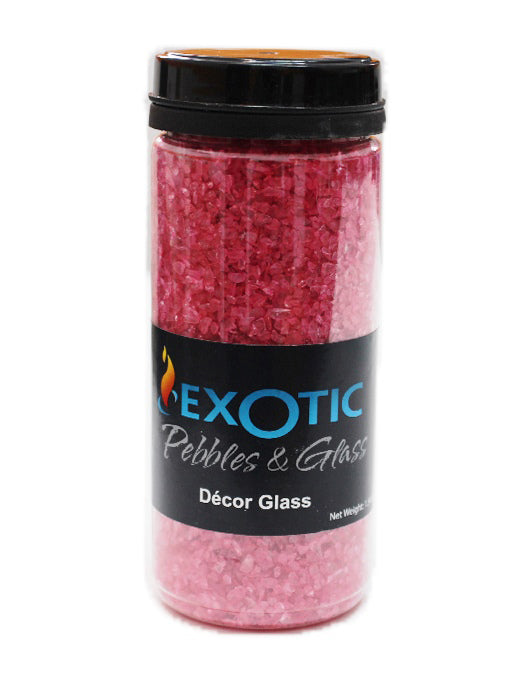 EXOTIC PEBBLES & AGGREGATES INC, Exotic Pebbles & Aggregates Ep-E-13-30n 26.4 Oz Exotic Raspberry Dcor Glass Deco Jar