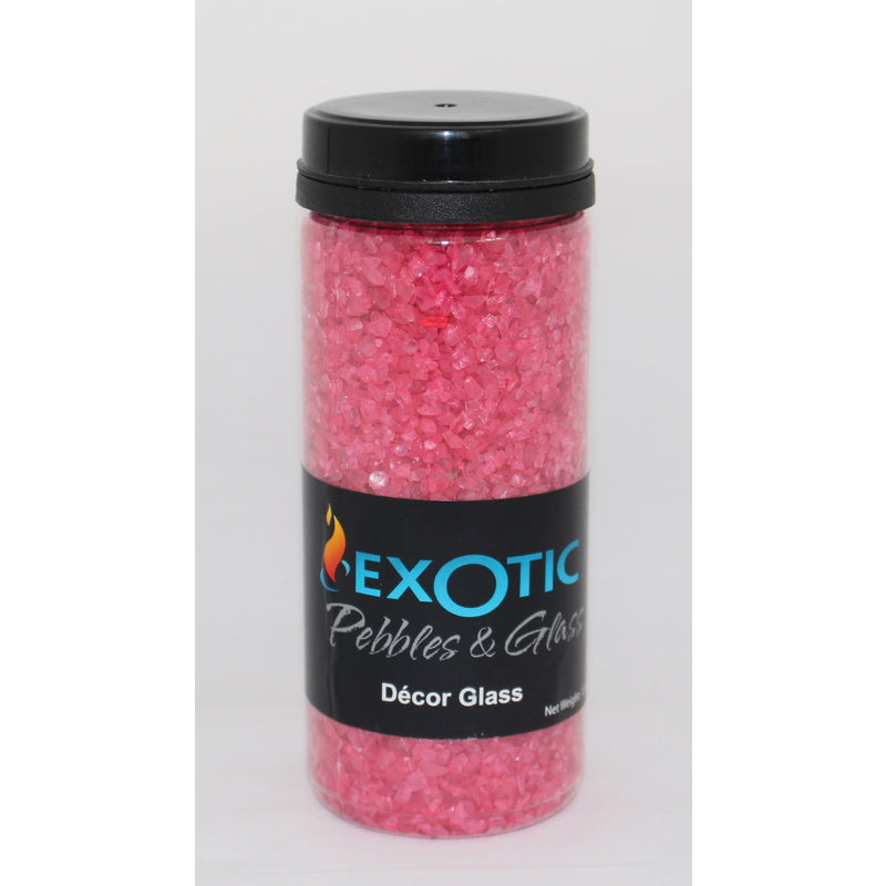 EXOTIC PEBBLES & AGGREGATES INC, Exotic Pebbles & Aggregates Ep-E-13-30n 26.4 Oz Exotic Raspberry Dcor Glass Deco Jar