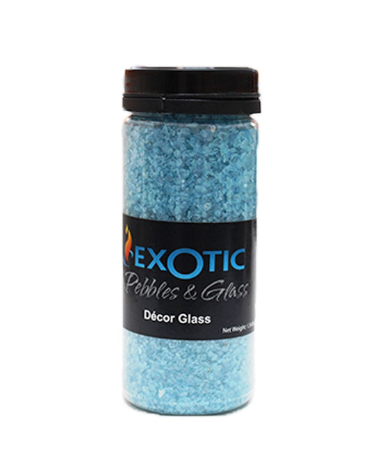 EXOTIC PEBBLES & AGGREGATES INC, Exotic Pebbles & Aggregates Ep-E-90-30n 26.4 Oz Exotic Aqua Dcor Glass Deco Jar