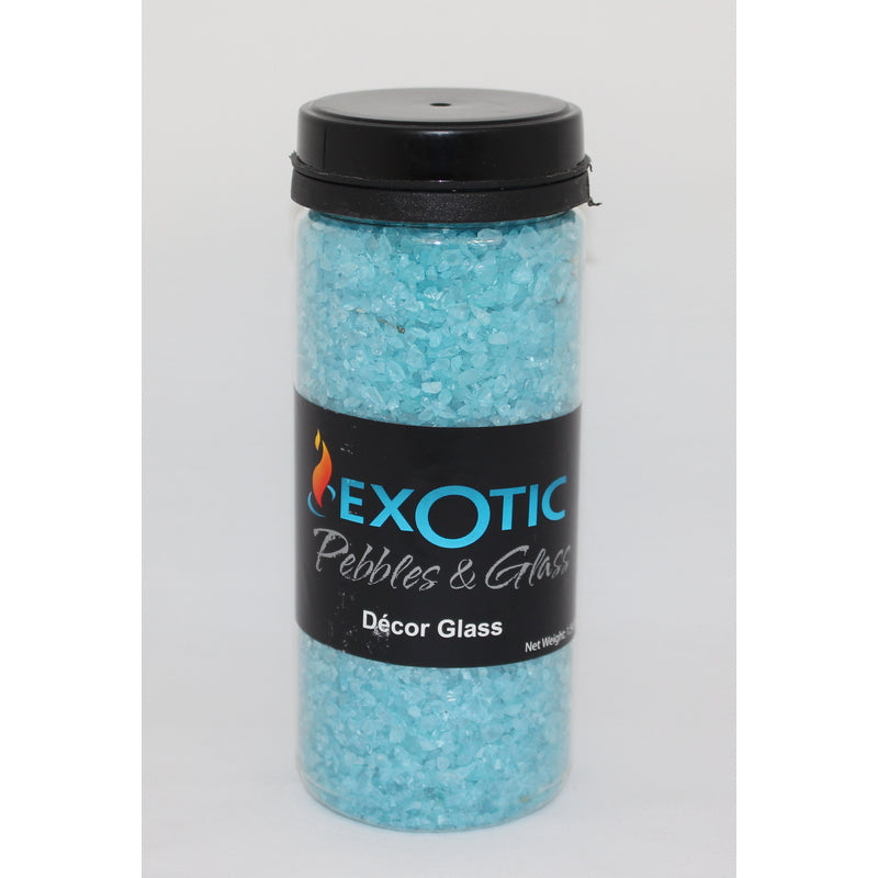 EXOTIC PEBBLES & AGGREGATES INC, Exotic Pebbles & Aggregates Ep-E-90-30n 26.4 Oz Exotic Aqua Dcor Glass Deco Jar