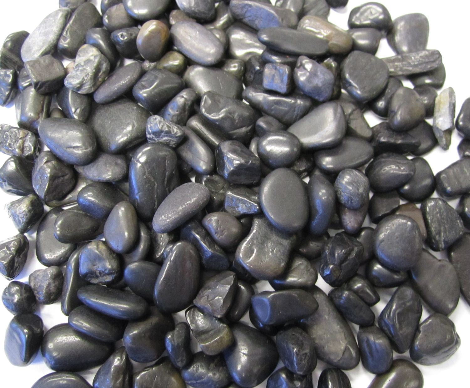 Exotic Pebbles & Aggregates, Exotic Pebbles & Aggregates Pbs-0510 5 Lb Black Polished Gravel