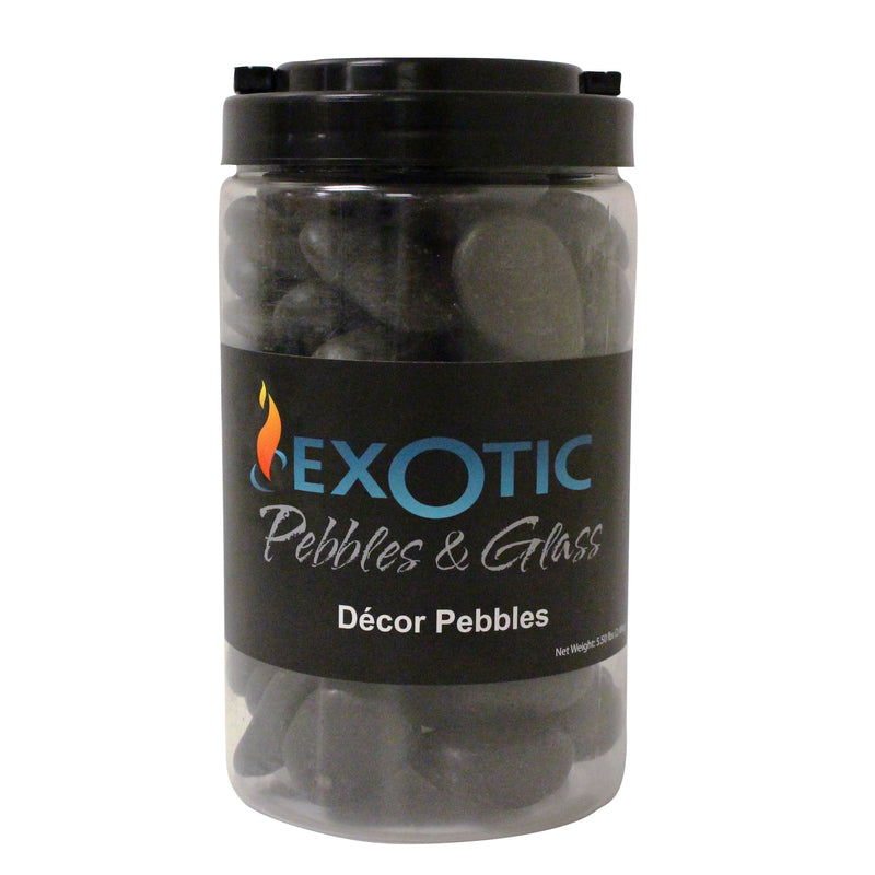 EXOTIC PEBBLES & AGGREGATES INC, Exotic Pebbles & Glass Black Polished Deco Pebbles 5.5 lb