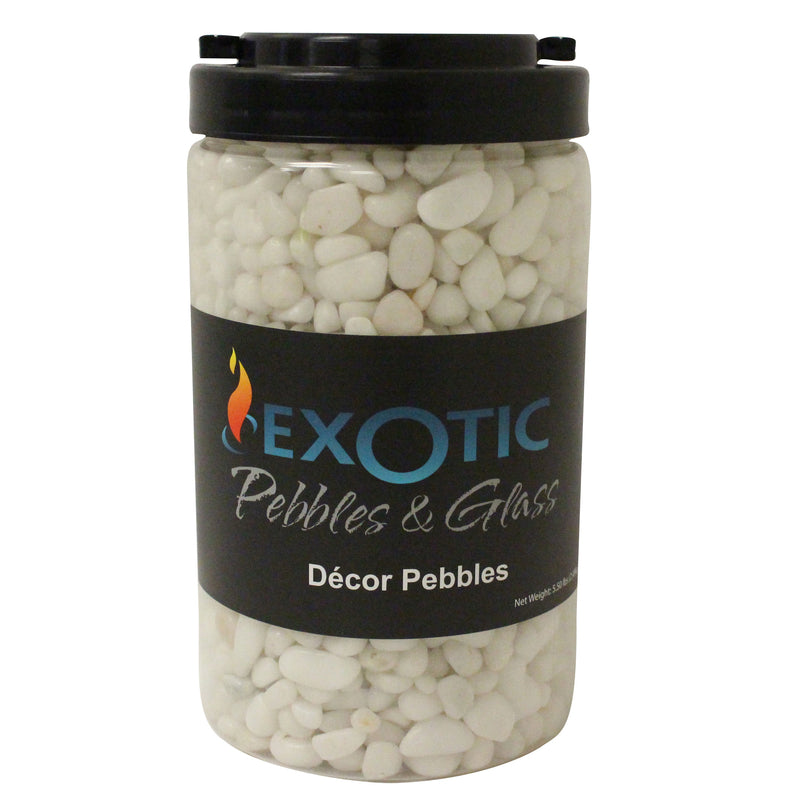 EXOTIC PEBBLES & AGGREGATES INC, Exotic Pebbles & Glass Snow White Decorative Pebble Pebbles 5.5 lb