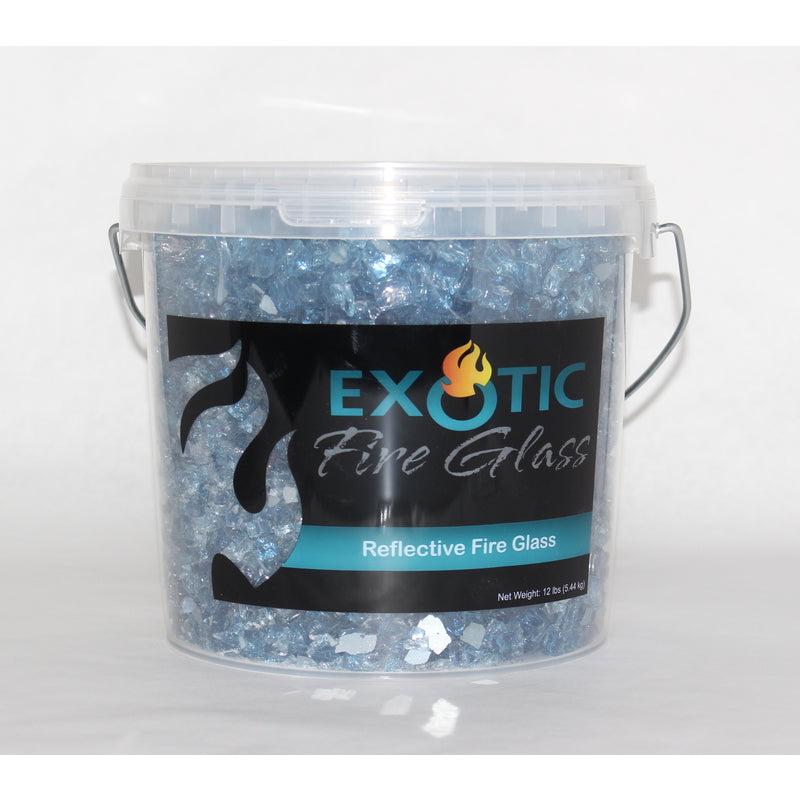 EXOTIC PEBBLES & AGGREGATES INC, Exotic Sky Blue Glass Fire Glass