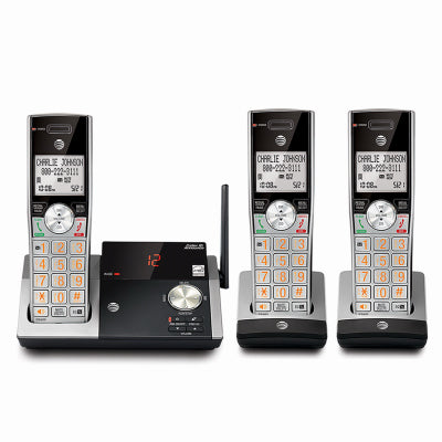 Vtech Communications Inc, Expandable Cordless Phone with Answering System & Caller ID, Silver/Black, 3 Handsets