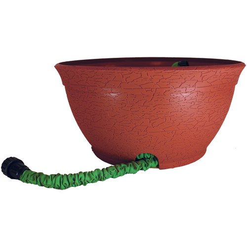 Max Warehouse, Expandable Hose Hider – Expandable Hose Storage Pot – Rustic Terracotta