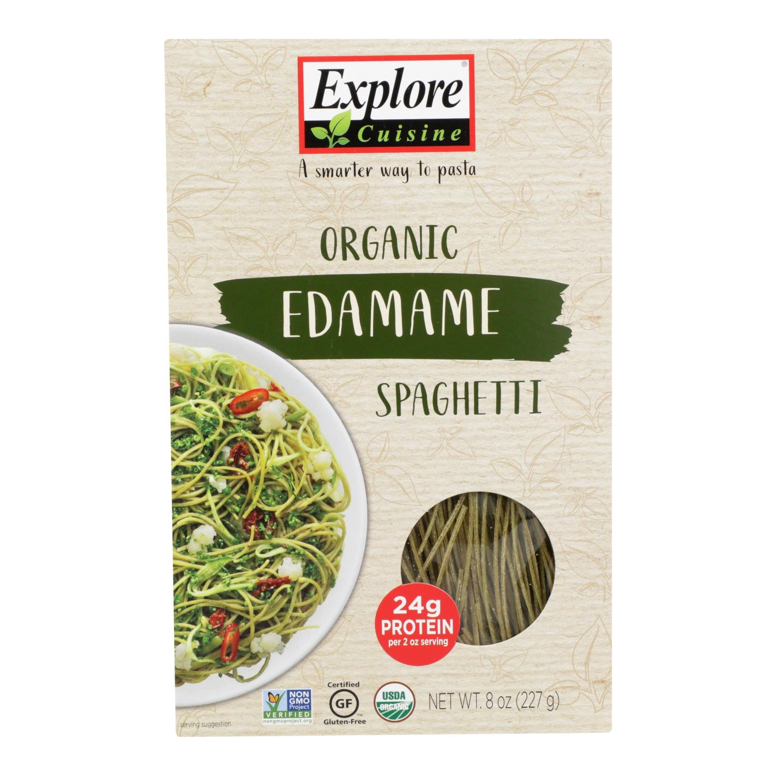 Explore Cuisine, Explore Cuisine Organic Edamame Spaghetti - Edamame Spaghetti - Case of 6 - 8 oz. (Pack of 6)