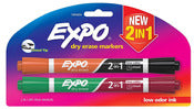 Sanford Corp, Expo 1944654 Chisel Tip Dry Erase 2-In-1 Markers Assortment 2 Count