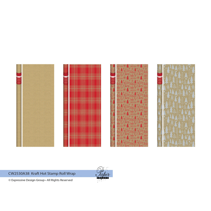 EXPRESSIVE DESIGN GROUP INC, Expressive Design Group Assorted Christmas Gift Wrap (Pack of 36)