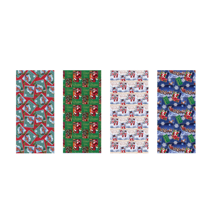 EXPRESSIVE DESIGN GROUP INC, Expressive Design Group Assorted Santa and Snowman Roll Gift Wrap (Pack of 48)