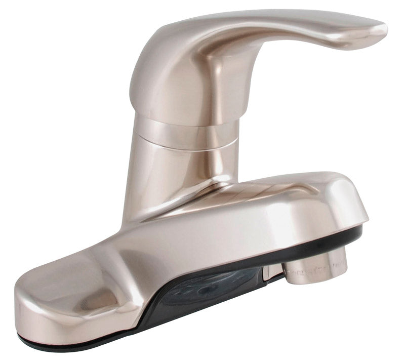 LDR GLOBAL INDUSTRIES LLC, Exquisite  Washerless Cartridge  Single Handle  Lavatory Pop-Up Faucet  4 in. Brushed Nickel